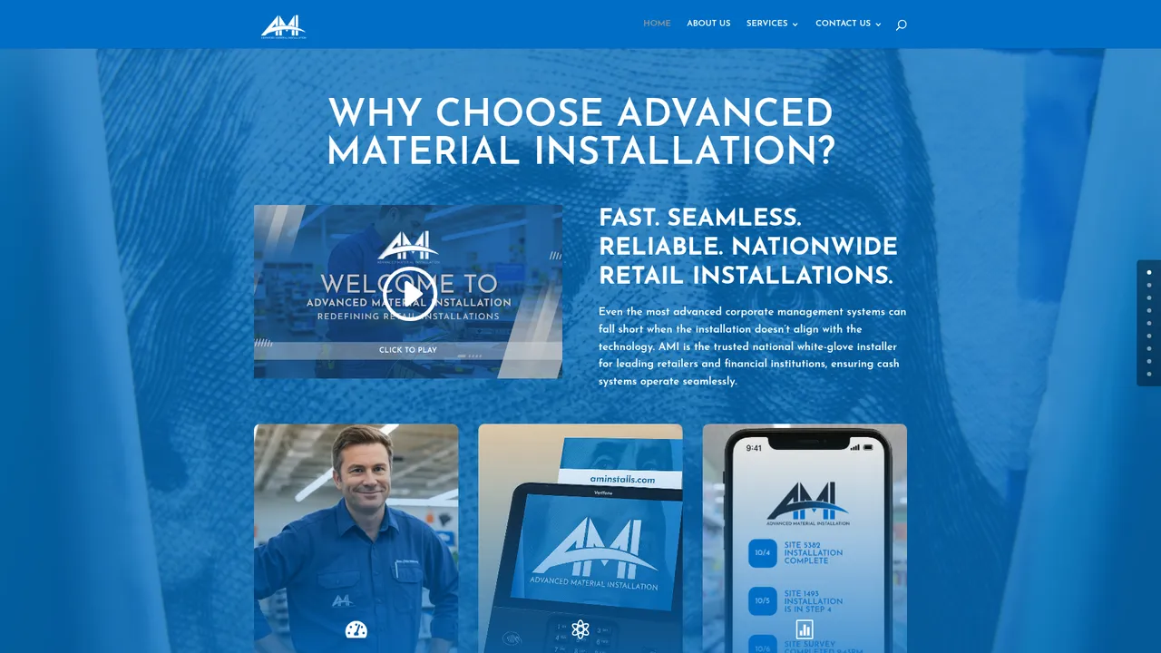 Advanced Material Installation - Web Design project by HHB Marketing Augusta GA