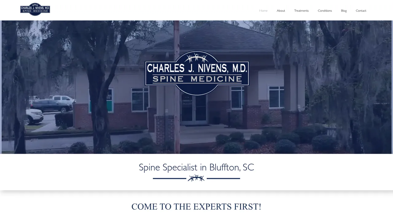 Nivens Spine Medicine - Web Design project by HHB Marketing Augusta GA